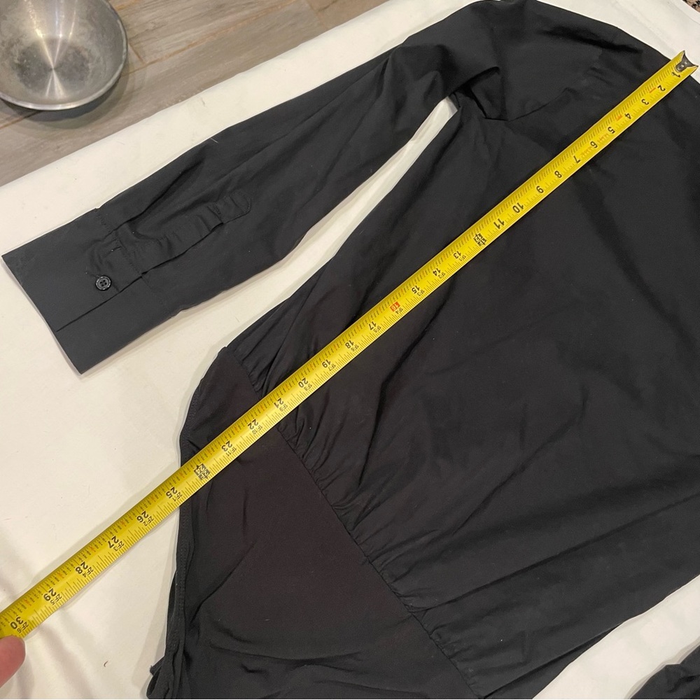 Venus Black Button Down Hidden Button Bodysuit 10 - image 4